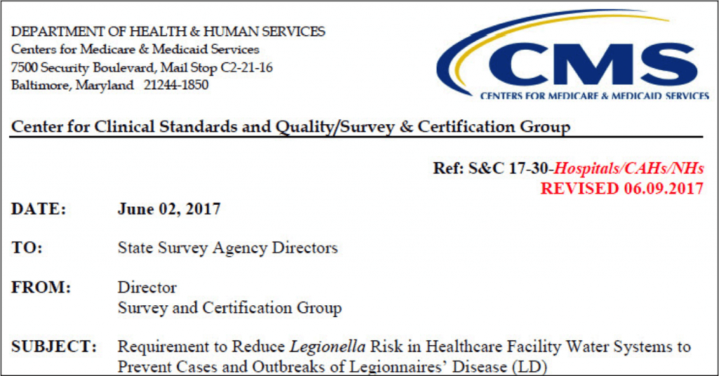 CMS Legionella Requirement - Inspecting Hospitals and Nursing Homes for the CMS Legionella