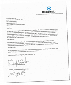 Letter from Reid Health